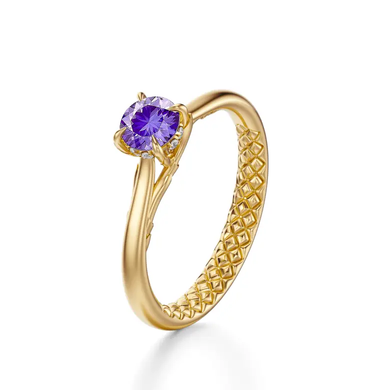 Złoty pierścionek z tanzanitem AJPZ_151 Złoty pierścionek z tanzanitem AJPZ_151